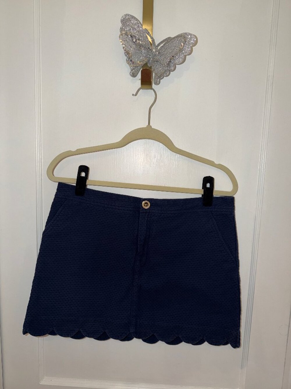 EUC Lilly Pulitzer Collette Skort Sz 10 Navy